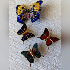 Colorful Butterfly Magnet Collection EUC